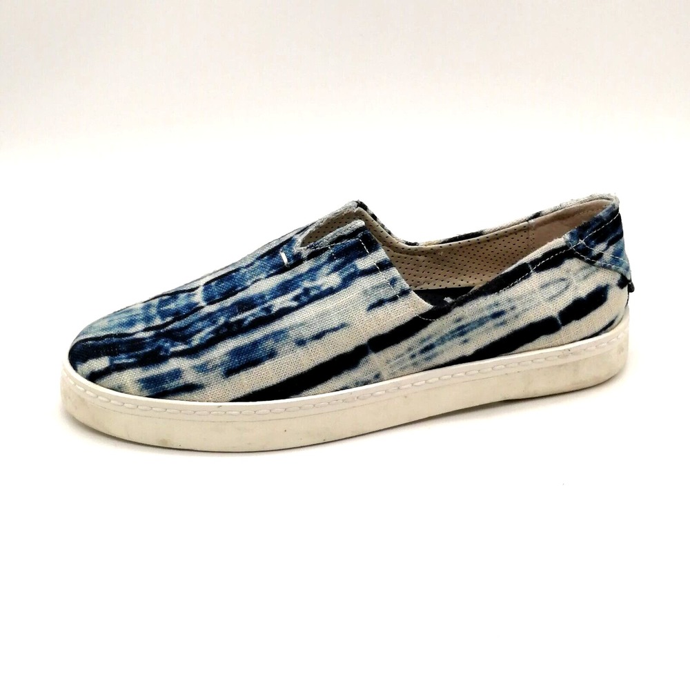 Franco Sarto Shoes Womens Avant2‎ Blue White Tie Dye 6.5 Loafer Walking Sneaker